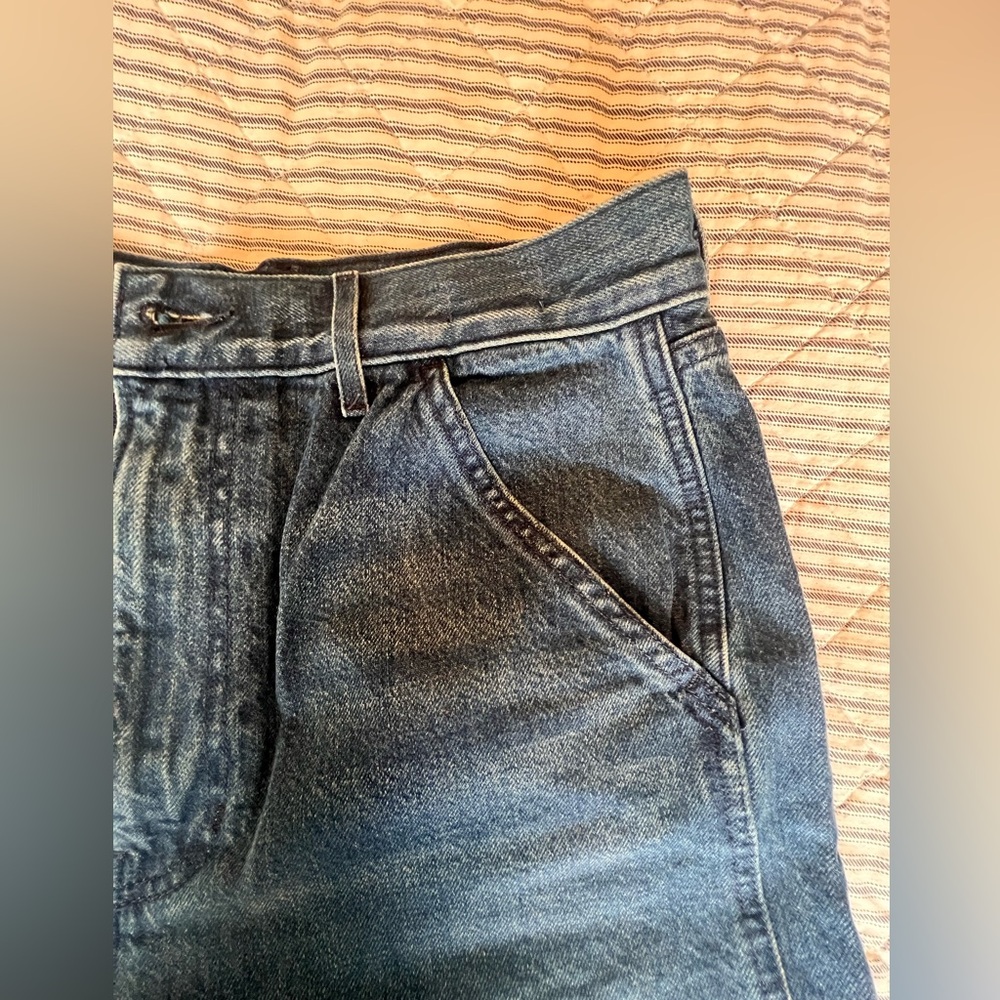 Veronica Beard Dark Blue Wide Leg Jeans - Picture 6 of 16